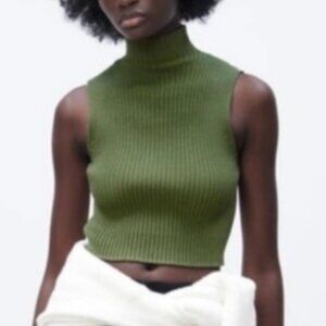 Knit High Neck Tank Top from Zara